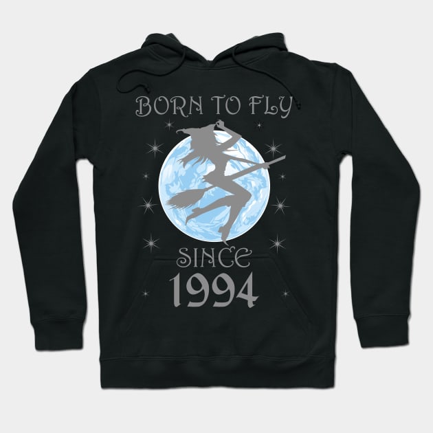 BORN TO FLY SINCE 1944 WITCHCRAFT T-SHIRT | WICCA BIRTHDAY WITCH GIFT Hoodie by Chameleon Living